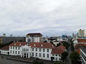 Batavia Prints: Aerial View. Fatahilah museum at Old City at Jakarta