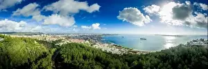 Philip Prints: Aerial view of Fortress Sao Filipe in Setubal Portugal star shape fort for cannons