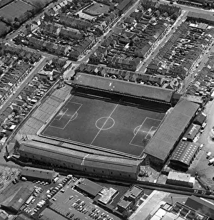 Aerial view of Fratton Park the home of Portsmouth Football Club