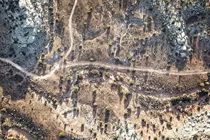 Bryce Prints: Aerial view on the geological structures around the Arches National Park, Utah