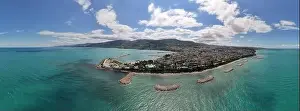 Aerial view of Gerze, a charming town in the Black Sea region of Turkey