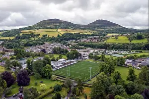Scotland Prints: Aerial view of The Greenyards