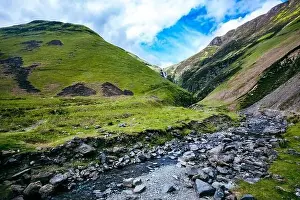 Torrent Prints: Aerial view of The Grey Mare's Tail, a waterfall near Moffat, Scotland