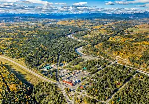 Foothills Prints: Aerial view of the hamlet of Bragg Creek
