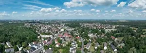 Aerial view of Hannover at evening. Misburg. Lower Saxony