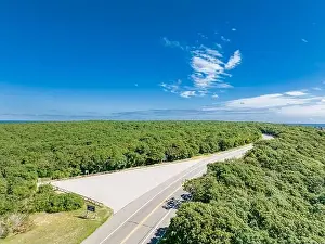 Looking East Prints: Aerial view of Hither Hill State Park scenic overlook