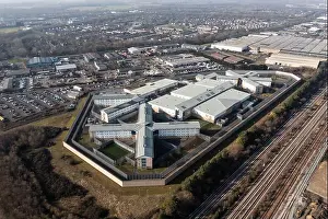 Institute Prints: An aerial view of HMP YOI Peterborough which is a Category B prison for men and women in Cambridgeshire