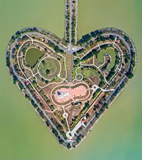 Sukhothai Prints: Aerial view of the holy heart land