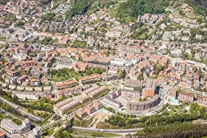 Aerial view of Intxaurrondo in Donostia - San Sebastián, Basque Country