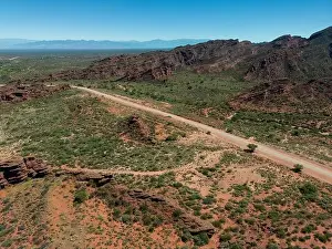 Overland Prints: Aerial view of Ischigualasto Provincial Park in San Juan Province