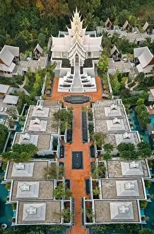 Kamala Prints: Aerial view of kamala beach at sunset in Phuket in Thailand