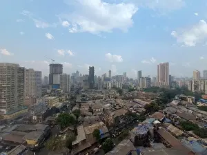 Highrise Prints: Aerial view of Kamathipura Belassis road Maharashtra Mumbai