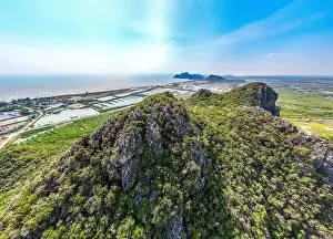 Prachuap Khiri Khan Prints: Aerial view of Khao Daeng View Point