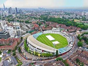 News Prints: Aerial View of Kia Oval stadium