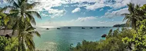 Aerial view of Koh Tao, Samui Province, Thailand, South east Asia