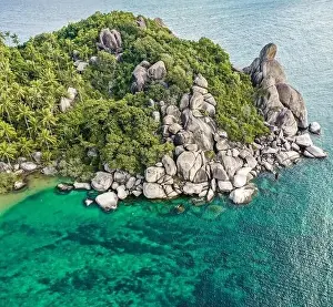 Aerial view of Koh Tao, Samui Province, Thailand, South east Asia