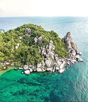Aerial view of Koh Tao, Samui Province, Thailand, South east Asia