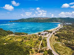 Tropical Climate Prints: Aerial view of Kuta Mandalika, Lombok, West Nusa Tenggar, Indonesia