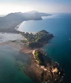 Laem Prints: Aerial view of Laem Kho Kwang Beach in Koh Lanta, Krabi, Thailand