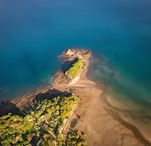Laem Prints: Aerial view of Laem Kho Kwang Beach in Koh Lanta, Krabi, Thailand