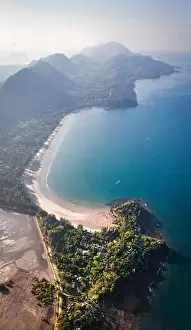 Laem Prints: Aerial view of Laem Kho Kwang Beach in Koh Lanta, Krabi, Thailand