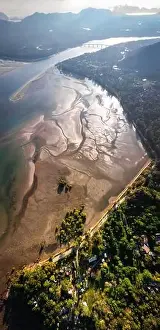 Aerial view of Laem Kho Kwang Beach in Koh Lanta, Krabi, Thailand