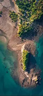 Laem Prints: Aerial view of Laem Kho Kwang Beach in Koh Lanta, Krabi, Thailand