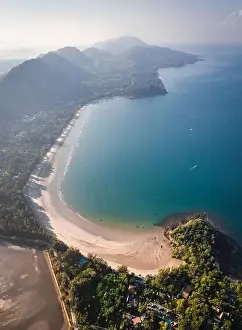 Laem Prints: Aerial view of Laem Kho Kwang Beach in Koh Lanta, Krabi, Thailand