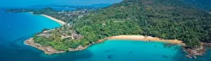 Laem Prints: Aerial view of Laem Singh beach in Phuket, Thailand