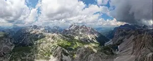 European Alps Prints: Aerial view of Laghi dei Piani near Tre Cime di Lavaredo