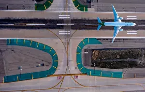 Los Angeles County Prints: Aerial view, LAX, Los Angeles International Airport