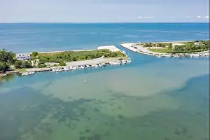 Slips Prints: aerial view of Lion Head Beach Association and Clearwater Beach, East Hampton, NY