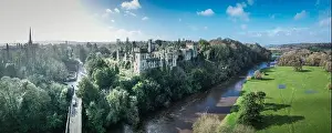 Famous Landmarks Prints: Aerial view of Lismore Castle, Ireland