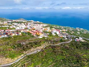 Palma Prints: Aerial view of Los Tilos bridge near Los Sauces at La Palma Island, Canary Islands, Spain