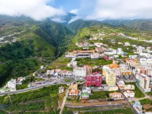 Palma Prints: Aerial view of Los Tilos bridge near Los Sauces at La Palma Island, Canary Islands, Spain