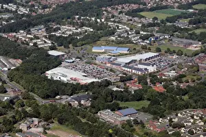 aerial view of the main shopping area at Catterick Garrison