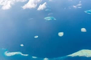 Images Dated 3rd May 2018: Aerial view of Maldives atolls is the world top beauty. Maldives tourism