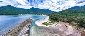 Malibu Beach Prints: Aerial view of Malibu beach in Koh Phangan, Thailand