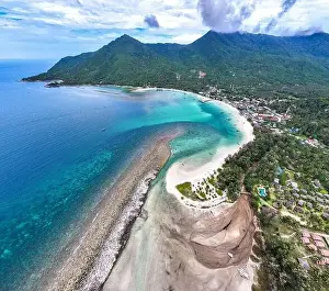 Malibu Beach Prints: Aerial view of Malibu beach in Koh Phangan, Thailand