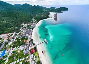 Malibu Beach Prints: Aerial view of Malibu beach in Koh Phangan, Thailand