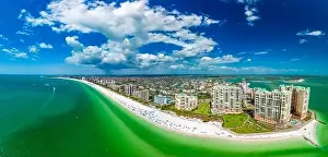 Marco Prints: Aerial View of Marco Island, a popular tourist beach town in Florida