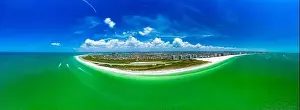 Marco Prints: Aerial View of Marco Island, a popular tourist beach town in Florida
