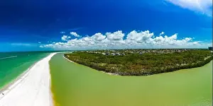 Aerial View of Marco Island, a popular tourist beach town in Florida