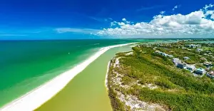 Marco Prints: Aerial View of Marco Island, a popular tourist beach town in Florida