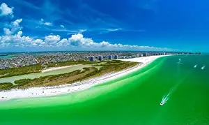 Aerial View of Marco Island, a popular tourist beach town in Florida