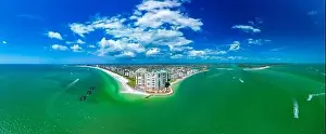 Marco Prints: Aerial View of Marco Island, a popular tourist beach town in Florida