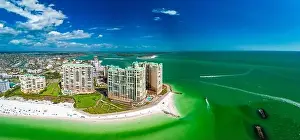 Aerial View of Marco Island, a popular tourist beach town in Florida