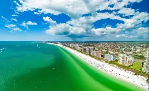 Marco Prints: Aerial View of Marco Island, a popular tourist beach town in Florida
