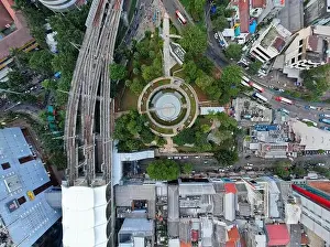 Sky City Prints: Aerial view of Martha Christina Tiahahu Literacy Park is one of the best biggest park in south jakarta