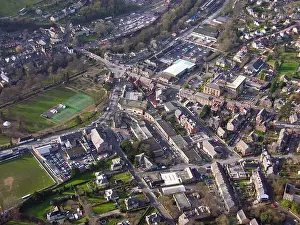 High Above Prints: aerial view of Matlock, Derbyshire